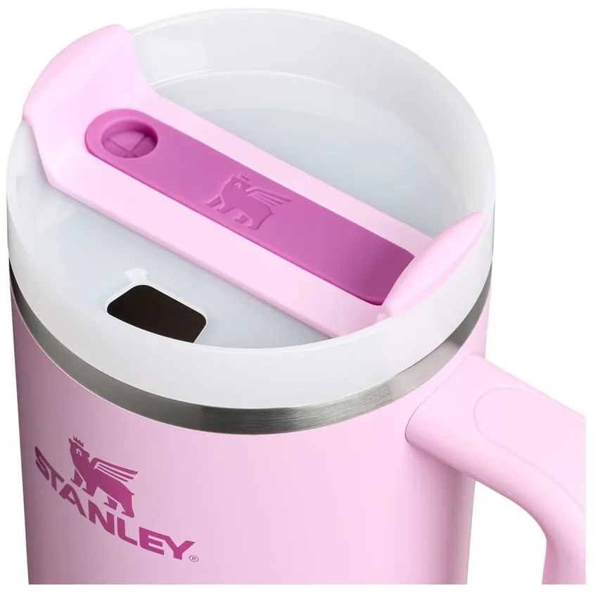 Ružová termoska so slamkou z nehrdzavejúcej ocele 1,18 l Quencher H2.0 FlowState Tumbler Cherry Blossom – Stanley