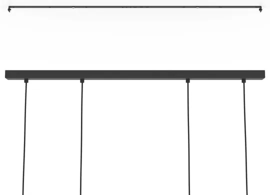 Eglo 390164 - Luster na lanku CIDRAZ 4xE27/40W/230V čierna/hnedá