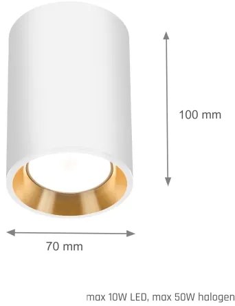 Bodové svietidlo CHLOE 1xGU10/35W/230V okrúhly biela/zlatá