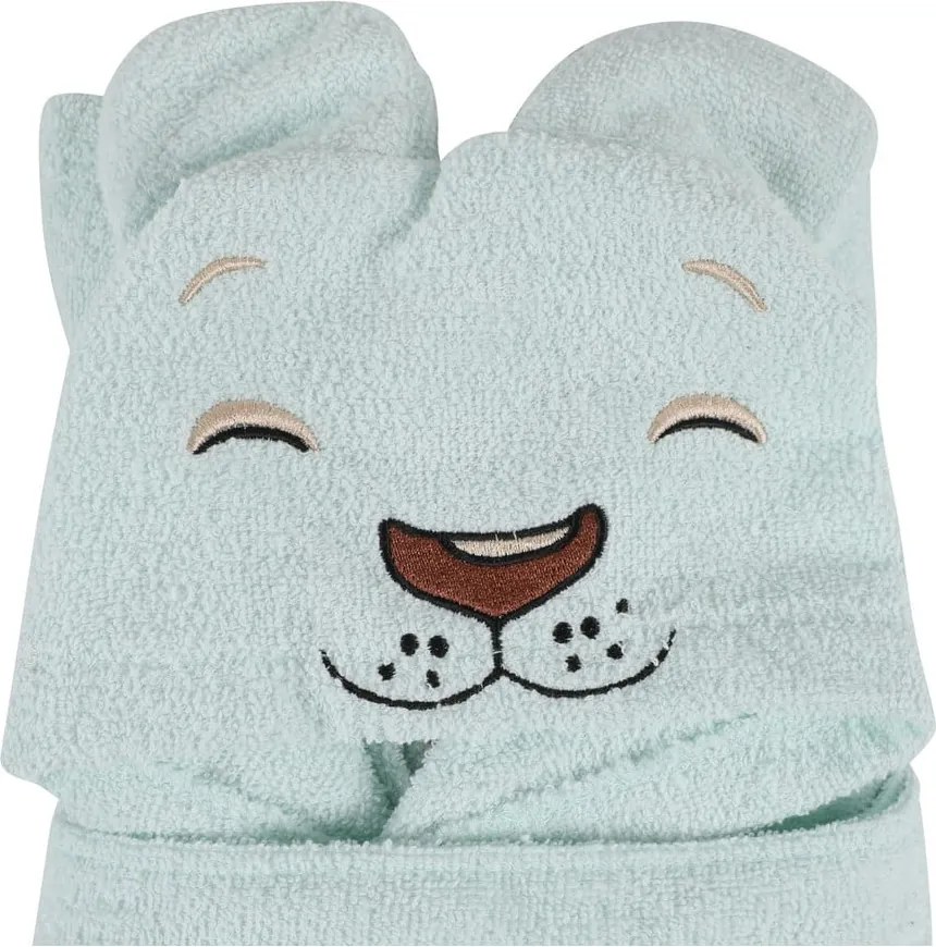 Bavlnený detský župan v mentolovej farbe veľkosť 1-2 roky Aslan – Foutastic