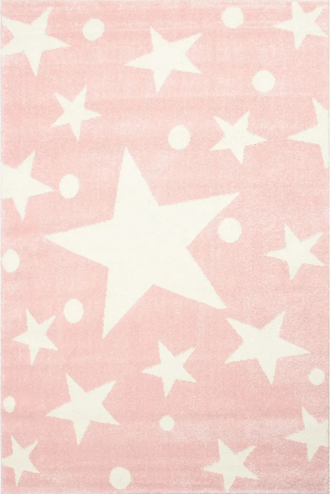 Detský kusový koberec Hviezdy ružový, Velikosti 133x190cm