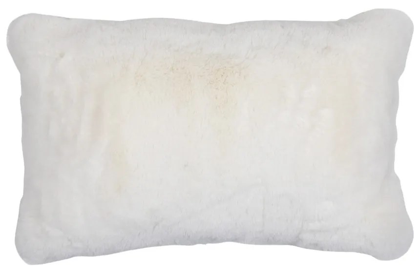 Biely plyšový mäkučký vankúš Soft Teddy White Off - 30*15*50cm