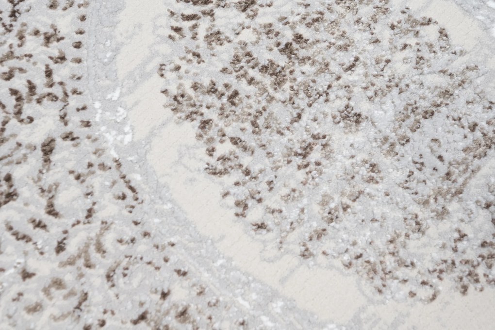 Béžový obdĺžnikový koberec SAHARA K891D – teplý interiér Rozmer: 80x150 cm