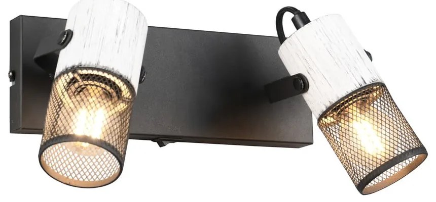 Čiernobiele nástenné svietidlo ø 9 cm Tosh – Trio