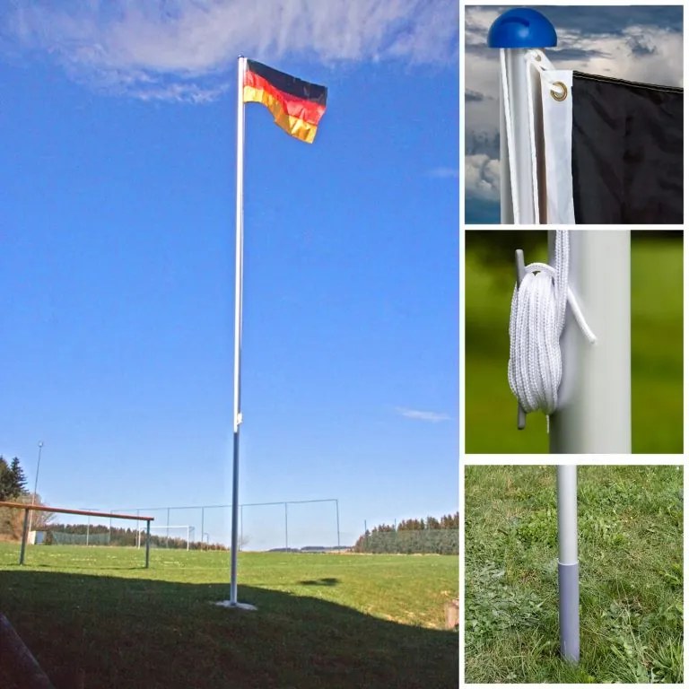Vlajkový stožiar vrátane pirátskej vlajky - 650 cm