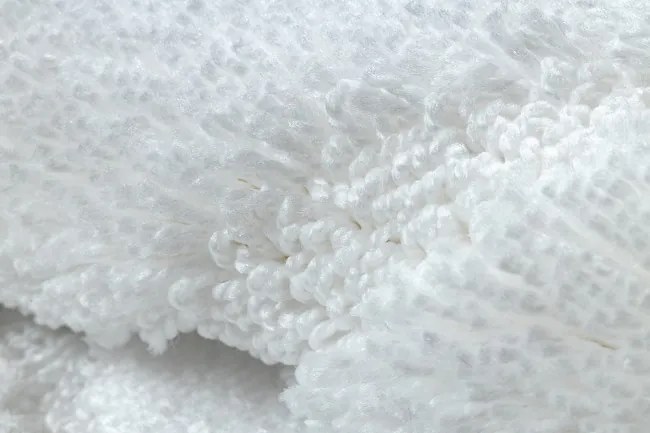 Kúpeľňový koberček SUPREME WAVES vlny, biely kruh