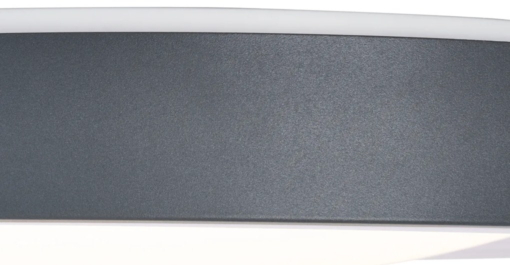 Moderné stropné svietidlo sivé s bielou farbou 48 cm vrátane LED stmievateľné RGB - Kanton