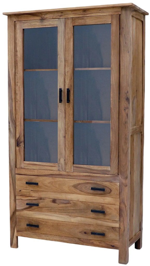 furniture-nabytek.cz - Vitrína masív z dreva palisander 100x45x180