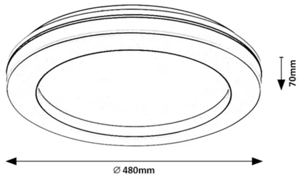 Rabalux 71003 - LED Stmievateľné stropné svietidlo COOPERIUS LED/47W/230V + DO