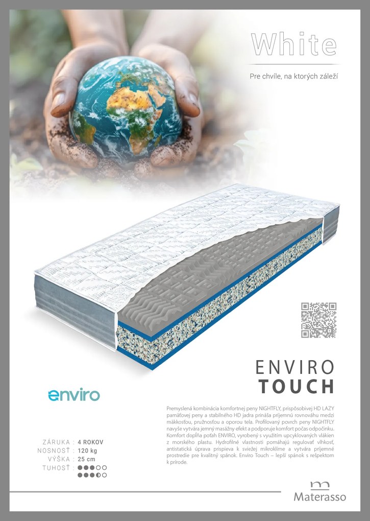 Penový matrac Enviro Touch Rozmer: 200 x 200 cm