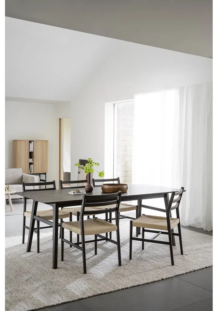 Jedálenská stolička v tmavohnedo-prírodnej farbe v súprave 2 ks Harlan – Rowico