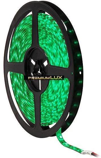 PREMIUMLUX 1m Zelený LED pásik 60 SMD5050 14.4W 12V IP20