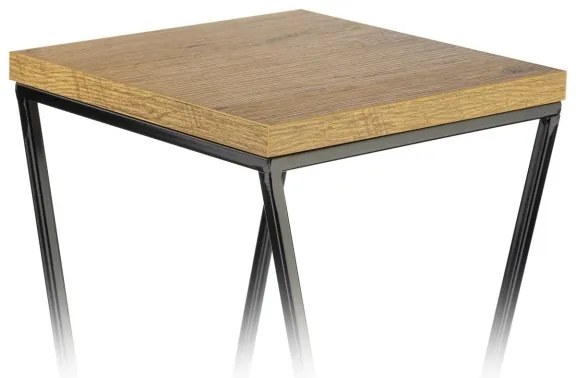 Stojan na kvety LOFT 100x24 cm čierna/hnedá