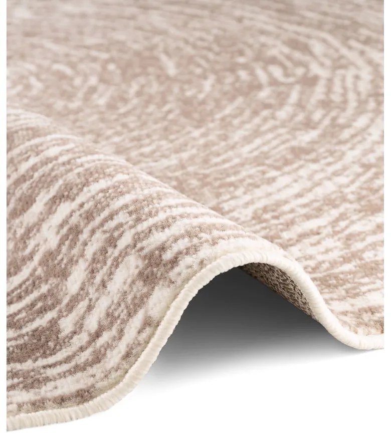 Béžovo-krémový okrúhly koberec ø 120 cm Gloria Cavallo – Hanse Home
