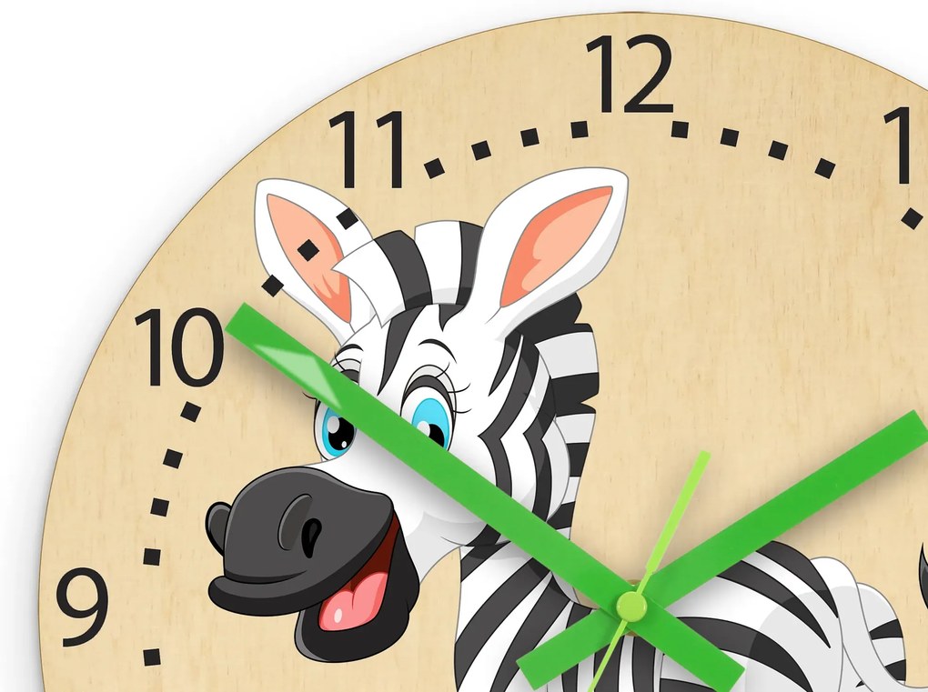 Detské nástenné hodiny Ami Zebra 30 cm viacfarebné