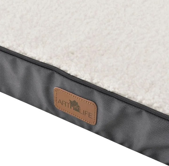 Ortopedické lôžko pre psov, 92 x 69 cm, béžovo-šedé