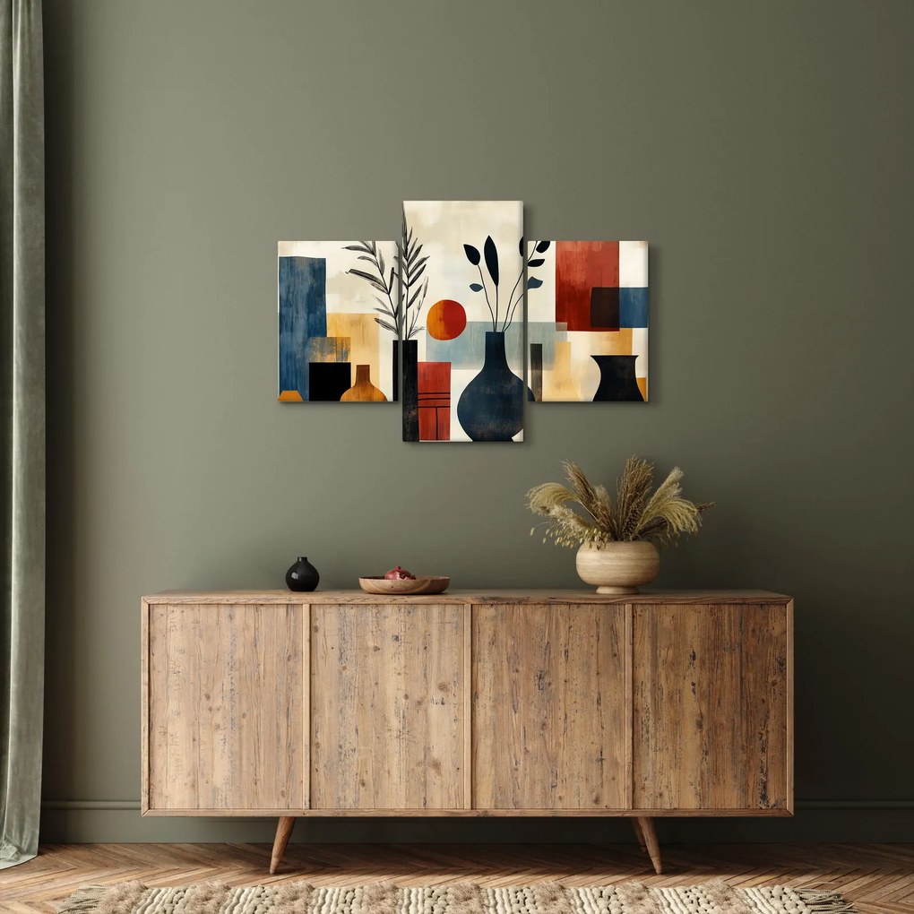 Obraz - Kubistické vázy (90x60 cm)