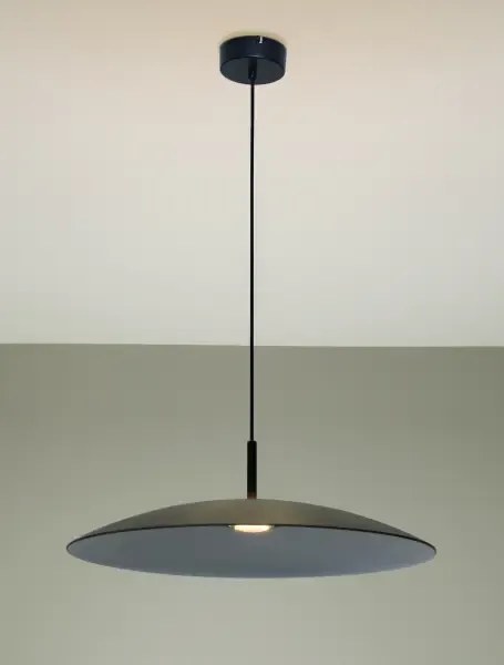 LED čierno-dymový dizajnový luster Polifemo 60