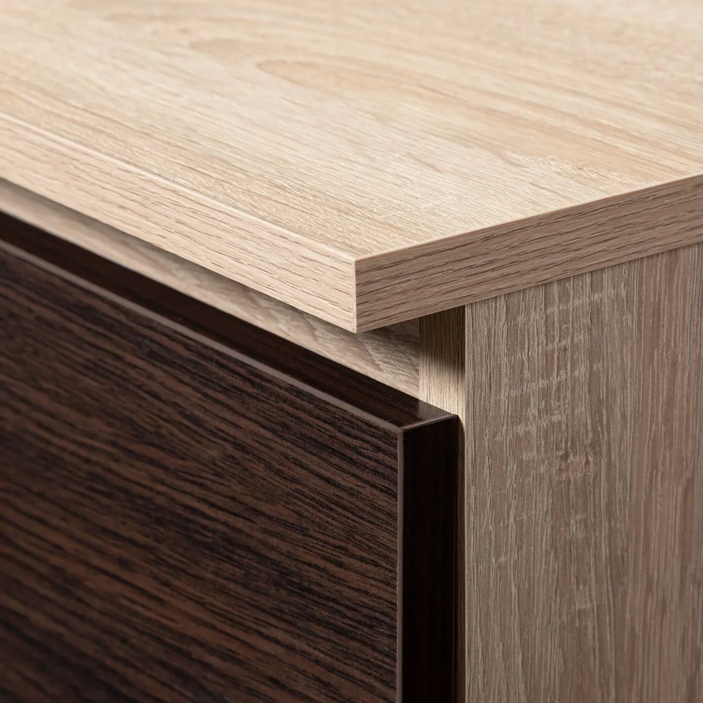Komoda Kuwait 3D 3D (dub sonoma + wenge). Vlastná spoľahlivá doprava až k Vám domov. 1117163