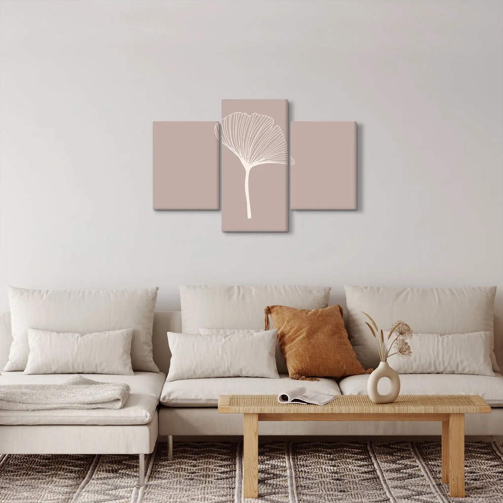 Obraz - Béžové listy N⁰5 (90x60 cm)