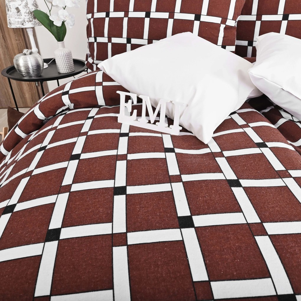 Obliečky Nile flanel EMI: Štandardný set jednolôžko obsahuje 1x 140x200 + 1x 70x90