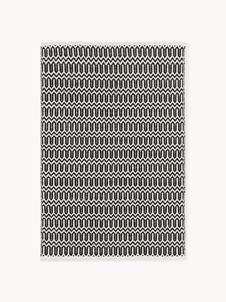 Ručne tkaný koberec do interiéru/exteriéru's geometrickým vzorom Rune