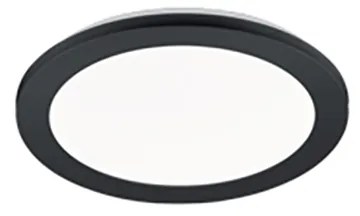 Okrúhle stropné svietidlo čierne 26 cm vrátane LED 3-stupňové stmievateľné IP44 - Lope