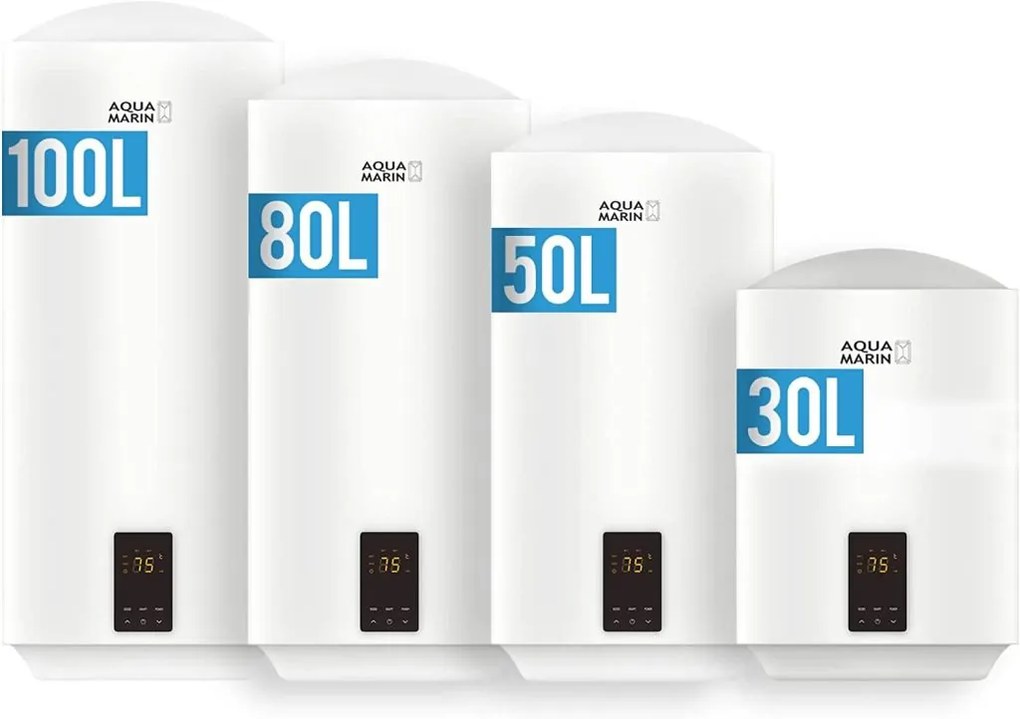 AQUAMARIN Elektrický závesný ohrievač vody 100 L, biely