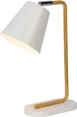 Lucide 71645/01/31 Stolné svietidlo CONA Table Lamp E14 L19 W10 biele v škandinávskom dizajne