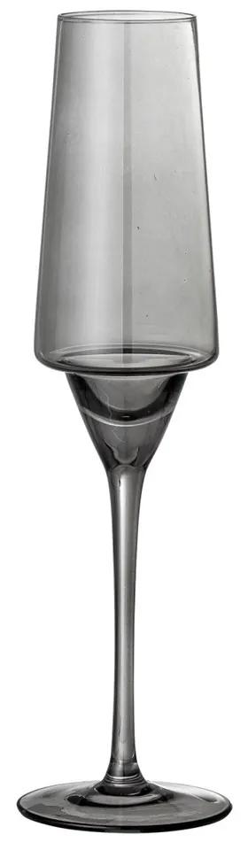 Bloomingville Poháre na šampanské BAL/4ks, šedá, sklo
