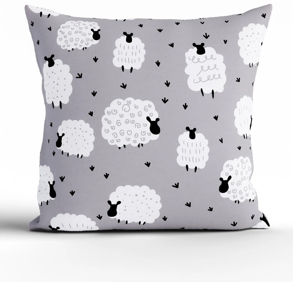 Bavlnená obliečka na vankúš Renforcé 40 × 40 cm - Ovečky