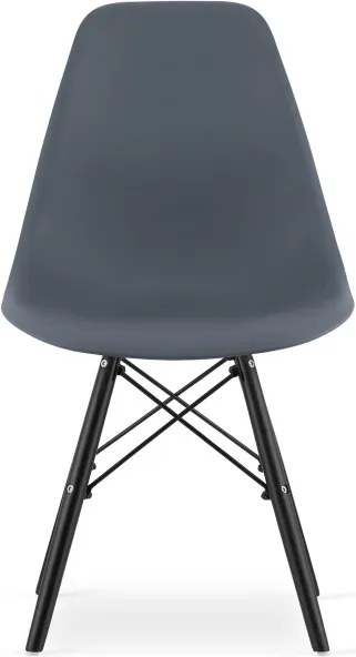 Set jedálenských stoličiek OSAKA tmavo sivé (čierne nohy) 4ks