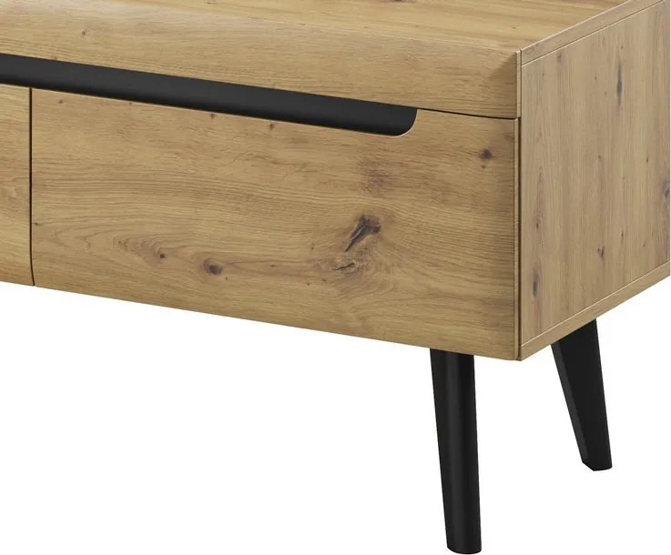 Široká TV skrinka Nordi, dub artisan, 160 cm