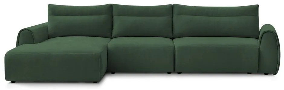 Tmavozelená rohová pohovka Aden – Bobochic Paris