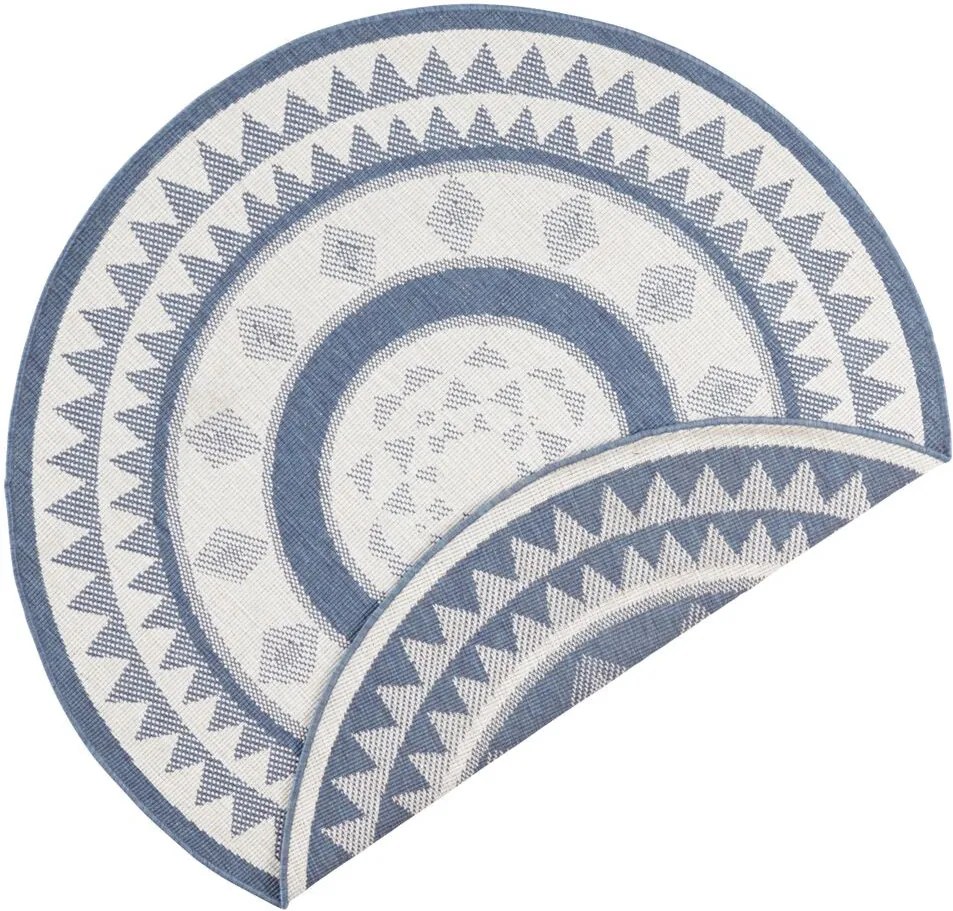 Bougari - Hanse Home koberce Kusový koberec Twin Supreme 103414 Jamaica blue creme - 140x140 (průměr) kruh cm