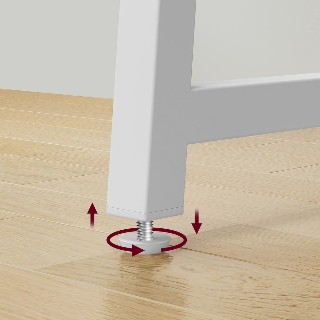 Set do pracovne ZARIMO stôl 80x40 cm biely + kreslo AVOLA VELVET svetlo modré