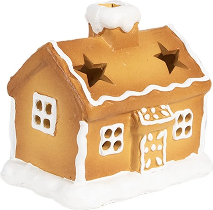 Keramický svietnik perníková chalúpka Gingerbread House - 11 * 8 * 10 cm
