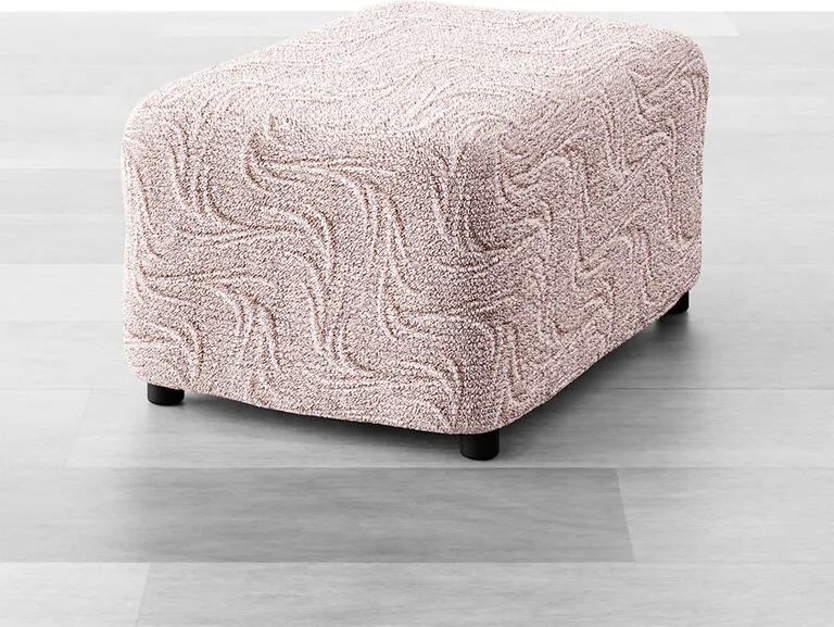 Bielastické poťahy BRILLANTE béžové taburetka (40 x 40 x 40 cm)