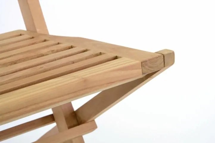 Divero Hantown 41623 Sada 2 ks Skladacia záhradná stolička - teakové drevo