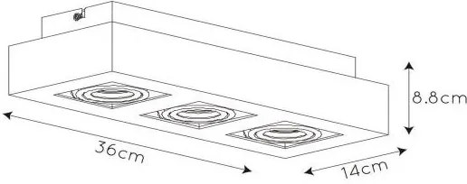 Lucide 09119/16/31 - LED Bodové svietidlo XIRAX 3xGU10/5W/230V biela
