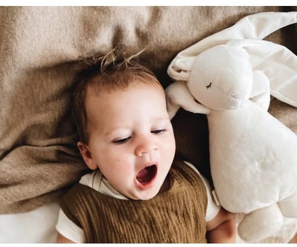 Moonie - Uspávadlo s melódiou a svetlom zajačik 2.0 organic sand