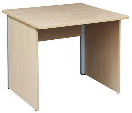 Kancelársky stôl Alfa 100, 80 x 80 x 73,5 cm, rovné vyhotovenie, dezén buk