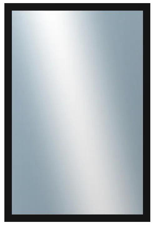 DANTIK - Zrkadlo v rámu, rozmer s rámom 40x60 cm z lišty PERLA čierna lesklá vysoká (2548)