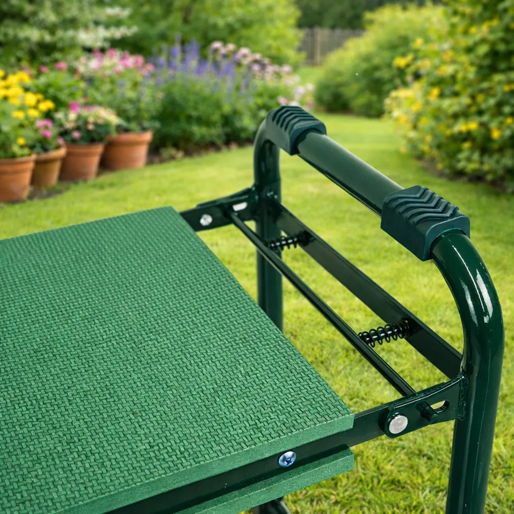 Záhradné sedadlo BestBerg BBTG-KP2 / 58 × 29,6 × 44 cm / zelená