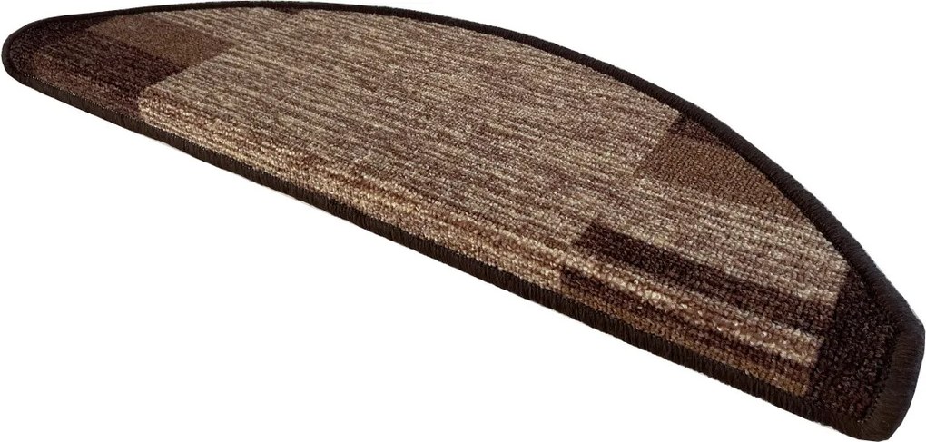 Nášľapy na schody Geneve hnedý polkruh, samolepiaci - 28x65 polkruh (rozmer vrátane ohybu) Vopi