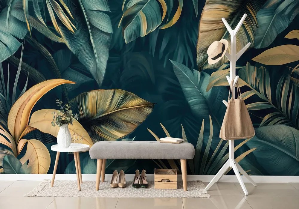 Samolepiaca tapeta palmové a banánové listy