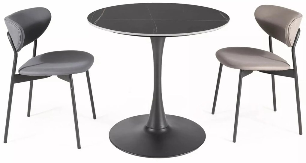 Kulatý jídelní stůl Espero 80 cm černý