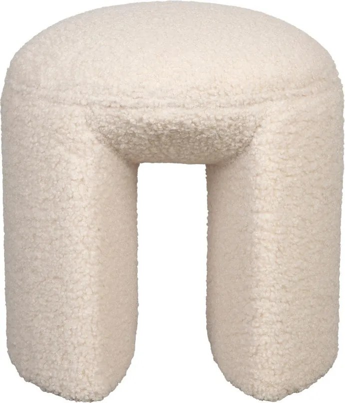 Krémovobiela čalúnená stolička Noxx – White Label