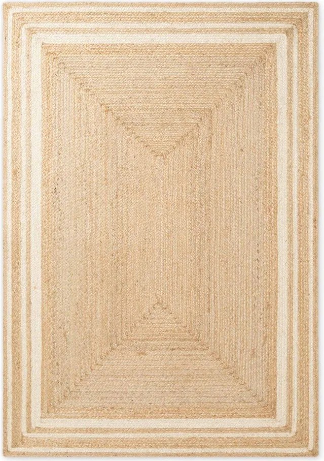 Krémovobiely/v prírodnej farbe obojstranný/ručne tkaný jutový koberec 120x170 cm Jutta – Hanse Home