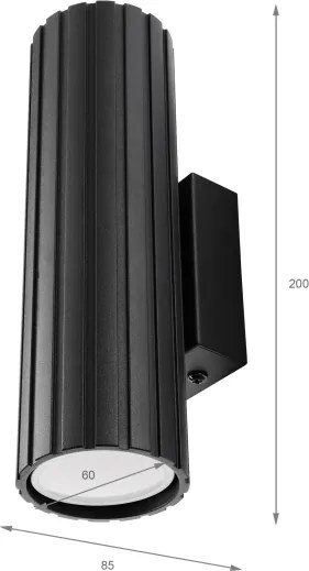 Brilagi - Nástenné svietidlo CRISPINA 2xGU10/10W/230V 20 cm čierne